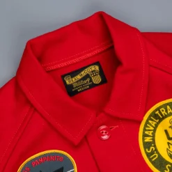 The Real McCoy's Militairy Souvenir Overshirt Wool Red