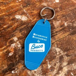 The Real McCoy's Motel Key Ring Blue