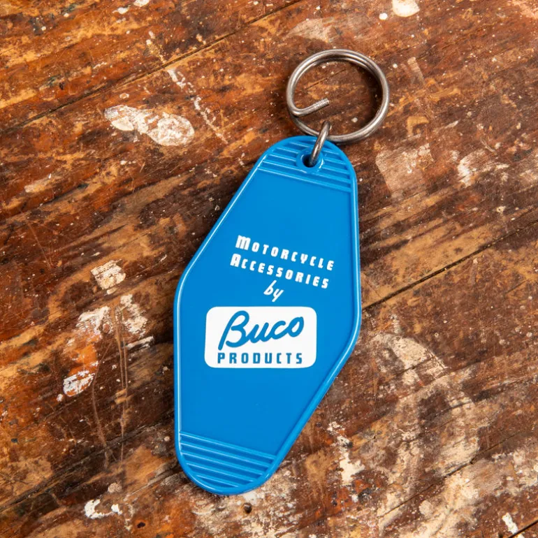 The Real McCoy's Motel Key Ring Blue