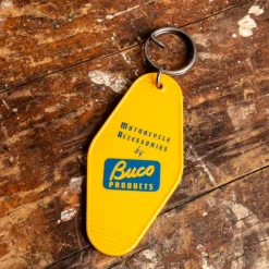 The Real McCoy's Motel Key Ring Yellow
