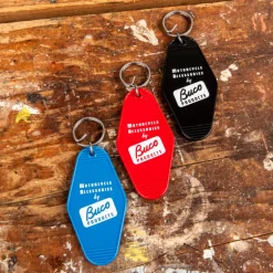 The Real McCoy's Motel Key Ring Blue