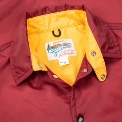 The Real McCoy's Nylon Cotton Lined Coach Jacket Burgundy