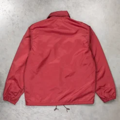 The Real McCoy's Nylon Cotton Lined Coach Jacket Burgundy