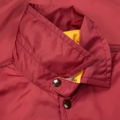 The Real McCoy's Nylon Cotton Lined Coach Jacket Burgundy