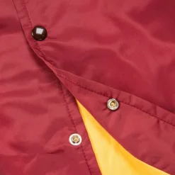 The Real McCoy's Nylon Cotton Lined Coach Jacket Burgundy