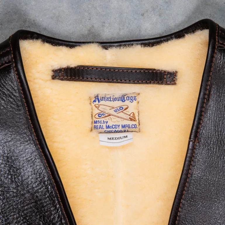 The Real McCoy's Type C-3 Vest MFG. Co Seal Brown