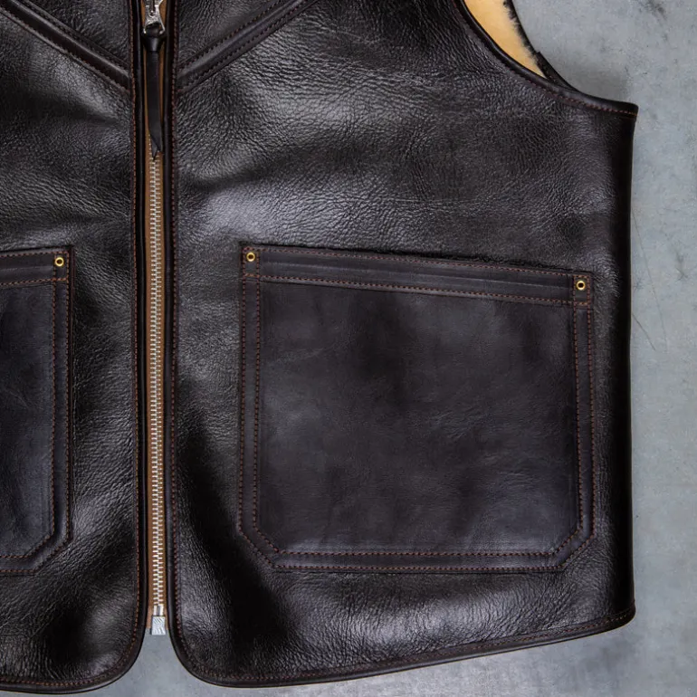 The Real McCoy's Type C-3 Vest MFG. Co Seal Brown