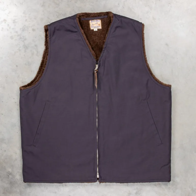 The Real McCoy's USN Alpaca Vest Navy
