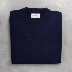 The Real McCoy's Wool Crewneck Sweater Navy