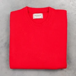 The Real McCoy's Wool Crewneck Sweater Red
