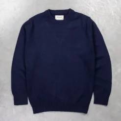 The Real McCoy's Wool Crewneck Sweater Navy