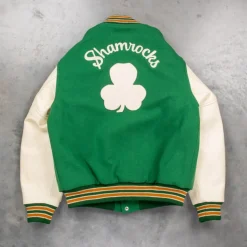 The Real McCoy's Wool Varsity Jacket Shamrocks