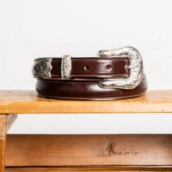 Tory Leather x Frans Boone Western Bridle Leather Belt 1″ Havana