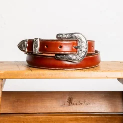 Tory Leather x Frans Boone Western Bridle Leather Belt 1″ Oakbark