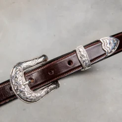 Tory Leather x Frans Boone Western Bridle Leather Belt 1″ Havana
