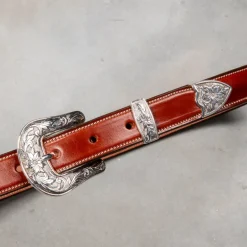 Tory Leather x Frans Boone Western Bridle Leather Belt 1″ Oakbark