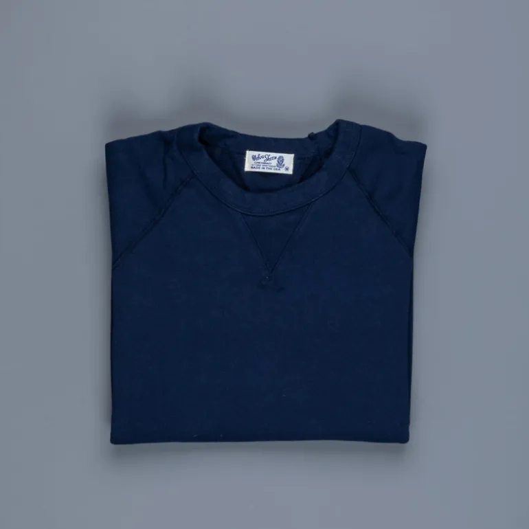 Velva Sheen 10 Oz Raglan "WV" Sweat Navy