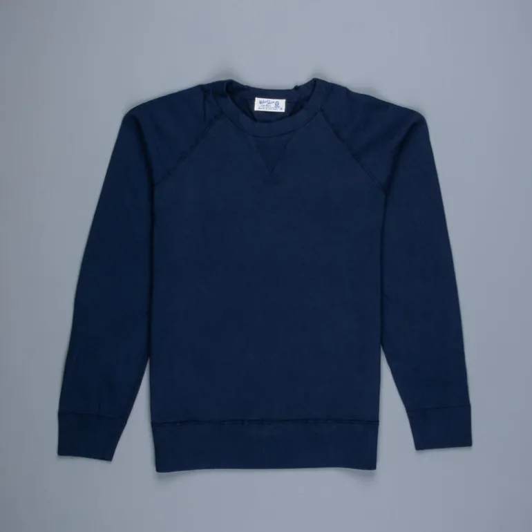 Velva Sheen 10 Oz Raglan "WV" Sweat Navy