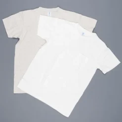 Velva Sheen 2 pack pocket tee 1white 1 oatmeal