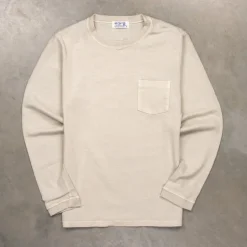 Velva Sheen Heavy oz Pïgment L/S Tee with pocket Grey