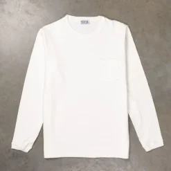 Velva Sheen Heavy oz Pïgment L/S Tee with pocket White