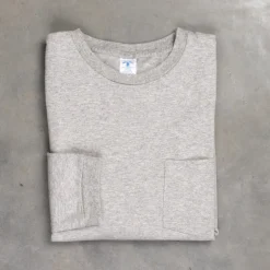 Velva Sheen Longsleeve Pocket Tee Heather Grey