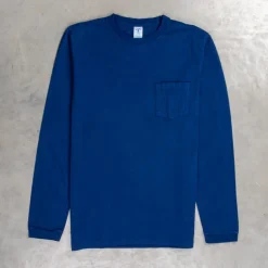 Velva Sheen Longsleeve Pocket Tee Navy