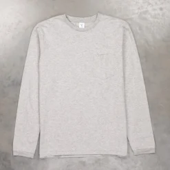 Velva Sheen Longsleeve Pocket Tee Heather Grey