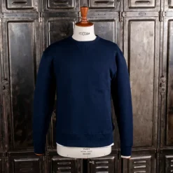 Velva Sheen Loopwheeler Crew Neck Sweat Navy
