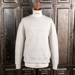 Velva Sheen Loopwheeler Crew Neck Sweat Heather Grey