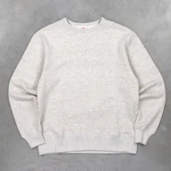Velva Sheen Loopwheeler Crew Neck Sweat Heather Grey