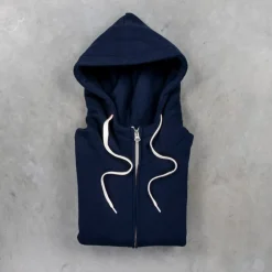 Velva Sheen Loopwheeler Zip-up Hoodie Navy
