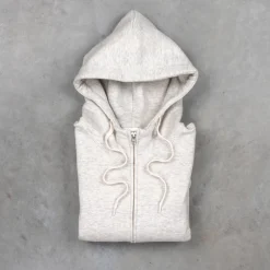 Velva Sheen Loopwheeler Zip-up Hoodie Heather Grey