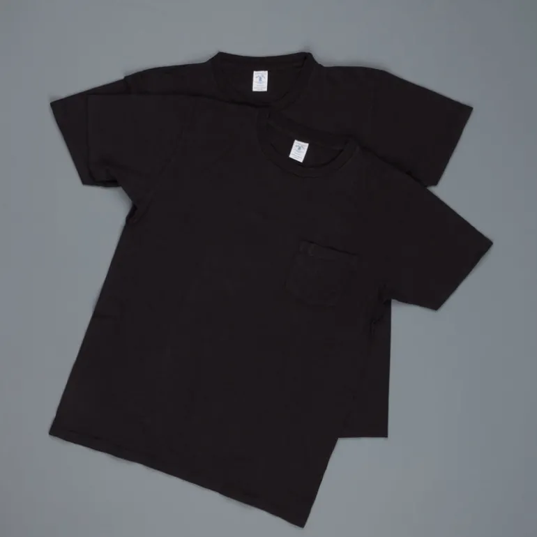 Velva Sheen 2-Pack Pocket Tee's Black