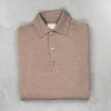 William Lockie Birdseye Solid Merino Wool Polo Taupe