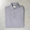 William Lockie Birdseye Solid Merino Wool Polo Grey