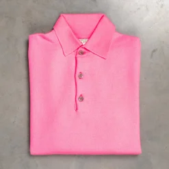 William Lockie Birdseye Solid Merino Wool Polo Ginseng