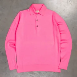 William Lockie Birdseye Solid Merino Wool Polo Ginseng
