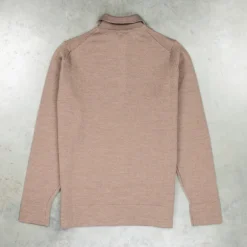 William Lockie Birdseye Solid Merino Wool Polo Taupe