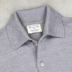 William Lockie Birdseye Solid Merino Wool Polo Grey