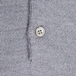 William Lockie Birdseye Solid Merino Wool Polo Grey