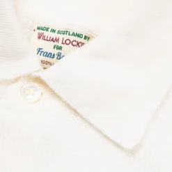 William Lockie Birdseye Solid Merino Wool Polo Ice White