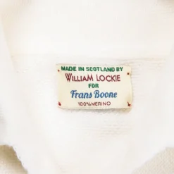William Lockie Birdseye Solid Merino Wool Polo Ice White