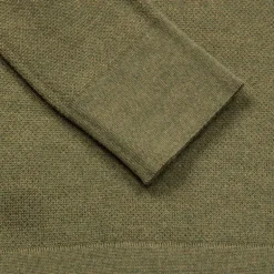 William Lockie Birdseye Solid Merino Wool Polo Olive