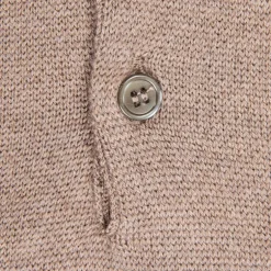William Lockie Birdseye Solid Merino Wool Polo Taupe