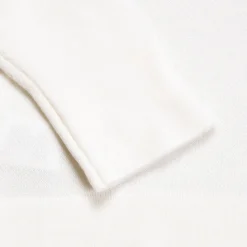 William Lockie Birdseye Solid Merino Wool Polo Ice White
