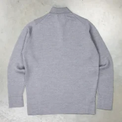 William Lockie Birdseye Solid Merino Wool Polo Grey