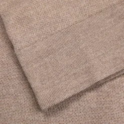 William Lockie Birdseye Solid Merino Wool Polo Taupe