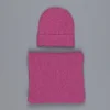 William Lockie Cashmere Ribbed Hat And Scarf Set Loganberry