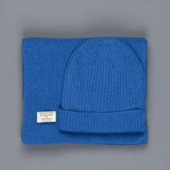 William Lockie Cashmere Ribbed Hat And Scarf Set M10064
